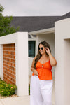 The Cora Top in Orange