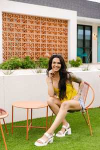 The Cora Top in Chartreuse