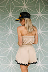 The Haven Romper in Tan