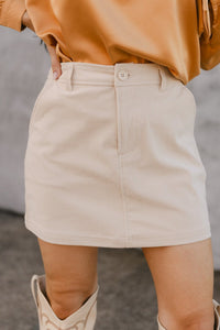 SALE The Lorelei Mini Skirt in Cream