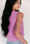 The Raelyn Lace Top in Rose