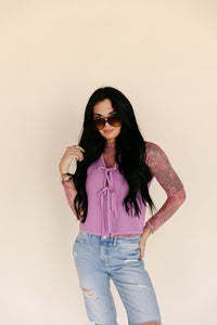 The Raelyn Lace Top in Rose