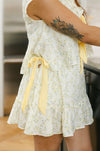 The Mayala Floral Skirt in Yellow