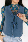 The Stevie Sweater Vest in Blue