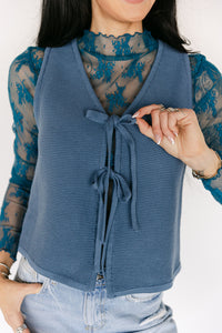 The Stevie Sweater Vest in Blue