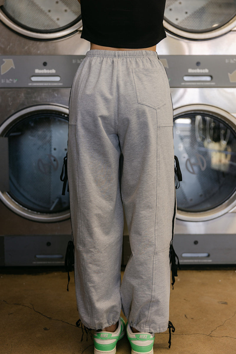The Maggie Bow Joggers in Grey