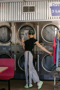 The Maggie Bow Joggers in Grey