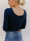 The Lacen Top in Navy
