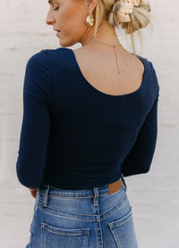 The Lacen Top in Navy