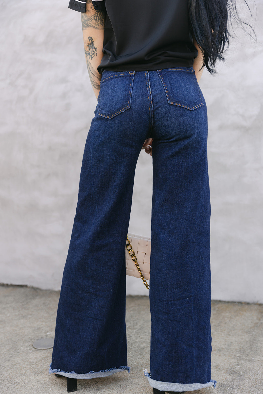 The Loretta Trouser Jean in Dark Wash