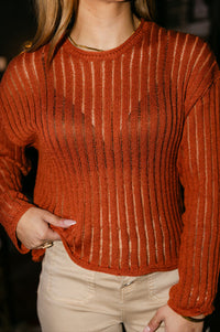 The Amberlyn Knit Sweater in Clay