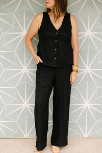 The Rio Linen Set in Black