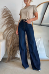 The Loretta Trouser Jean in Dark Wash