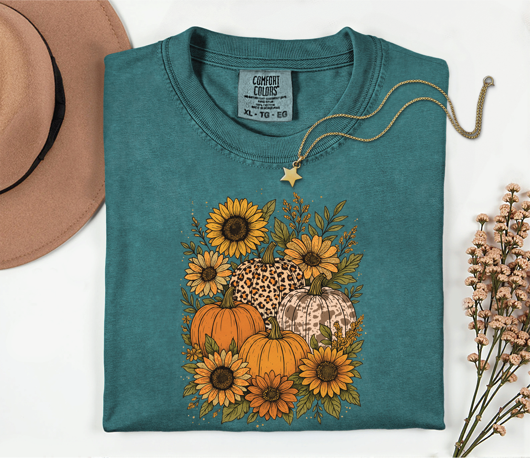 Fall Floral Collage- Fall Tee