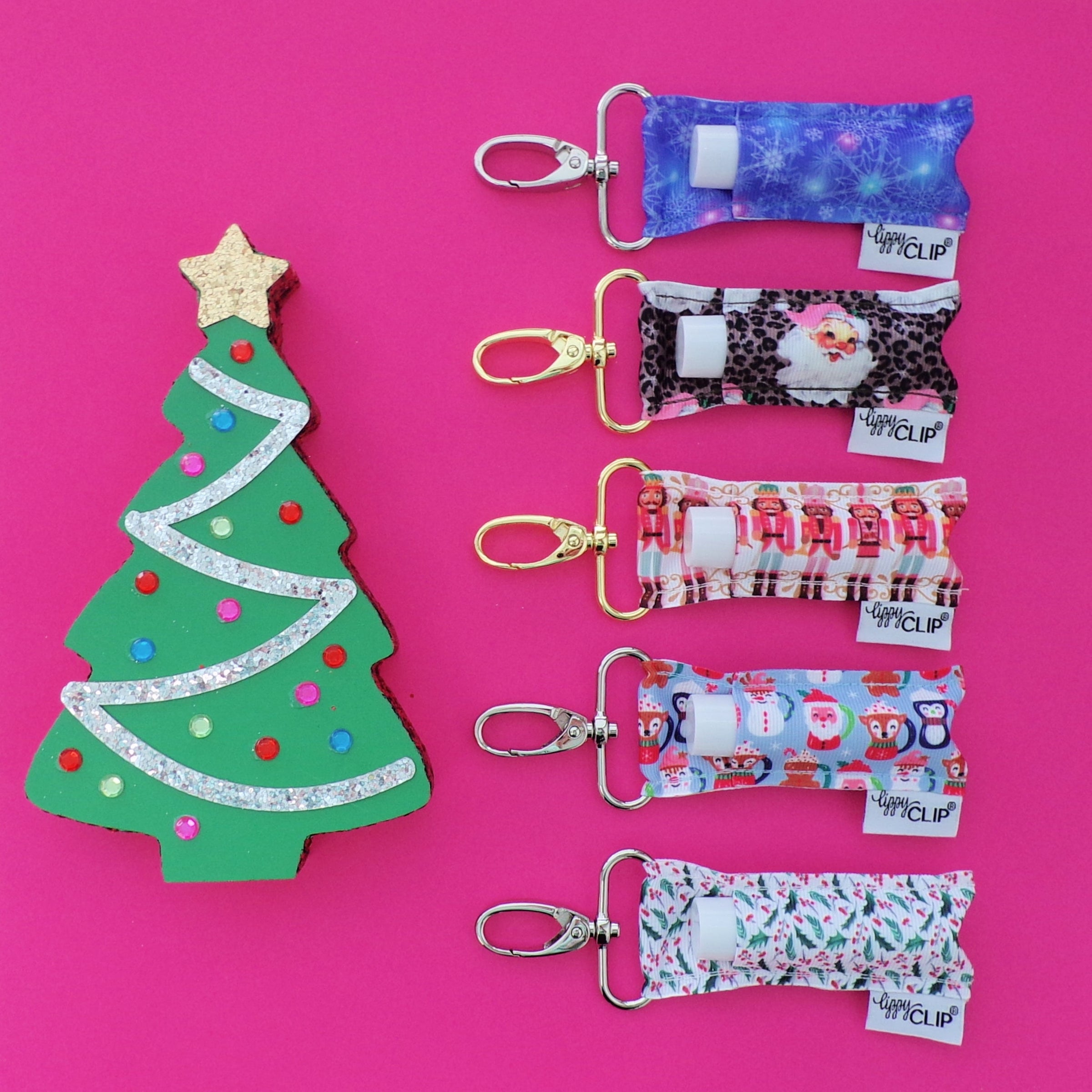 Christmas Holly LippyClip® Lip Balm Holder