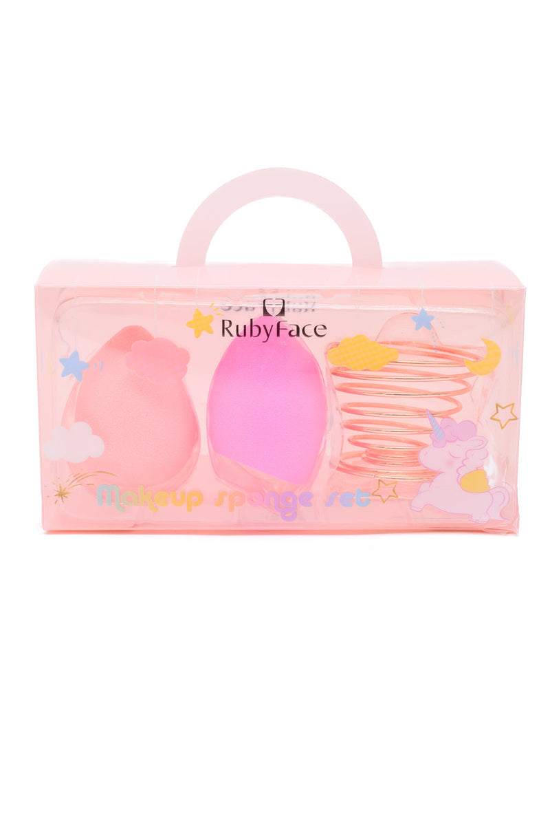 Flawless Finish Makeup Sponge Set in Pink