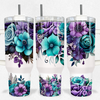 Purple Floral Tumbler 40oz Tumbler