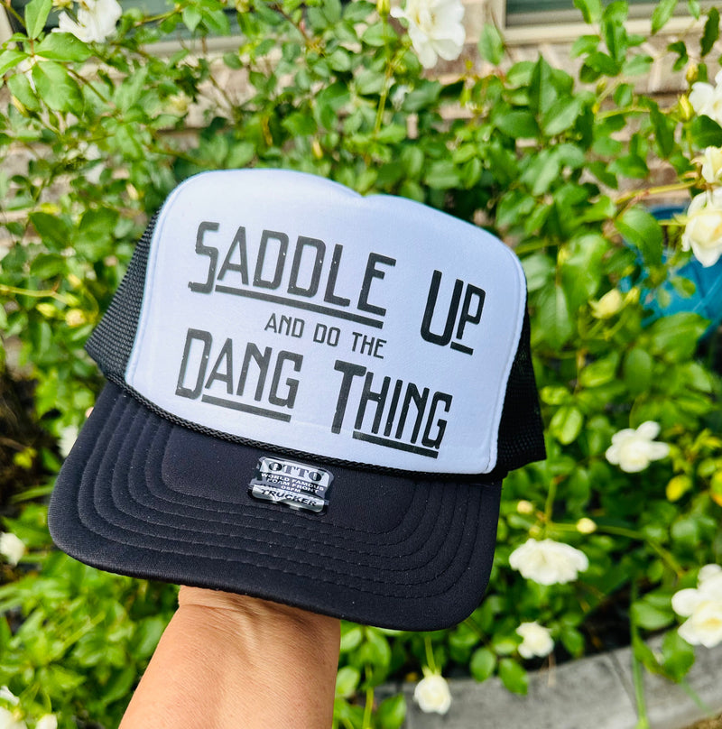 Saddle Up DTF Printed Trucker Hat