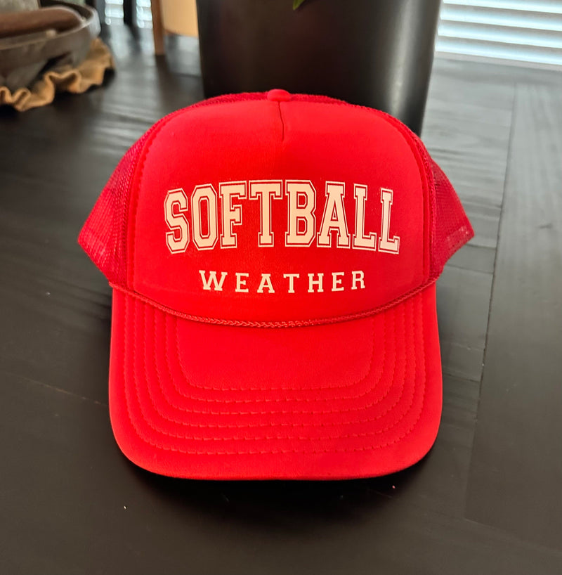 Softball Weather DTF Printed Trucker Hat