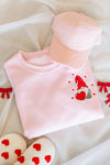 Valentine Gnome Embroidered Sweatshirt