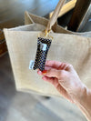 Gold Dots on Navy LippyClip® Lip Balm Holder