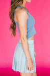 The Jensen Tennis Skirt in Blue