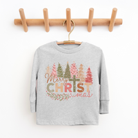 Merry Christmas Youth & Toddler Long Sleeve Graphic Tee