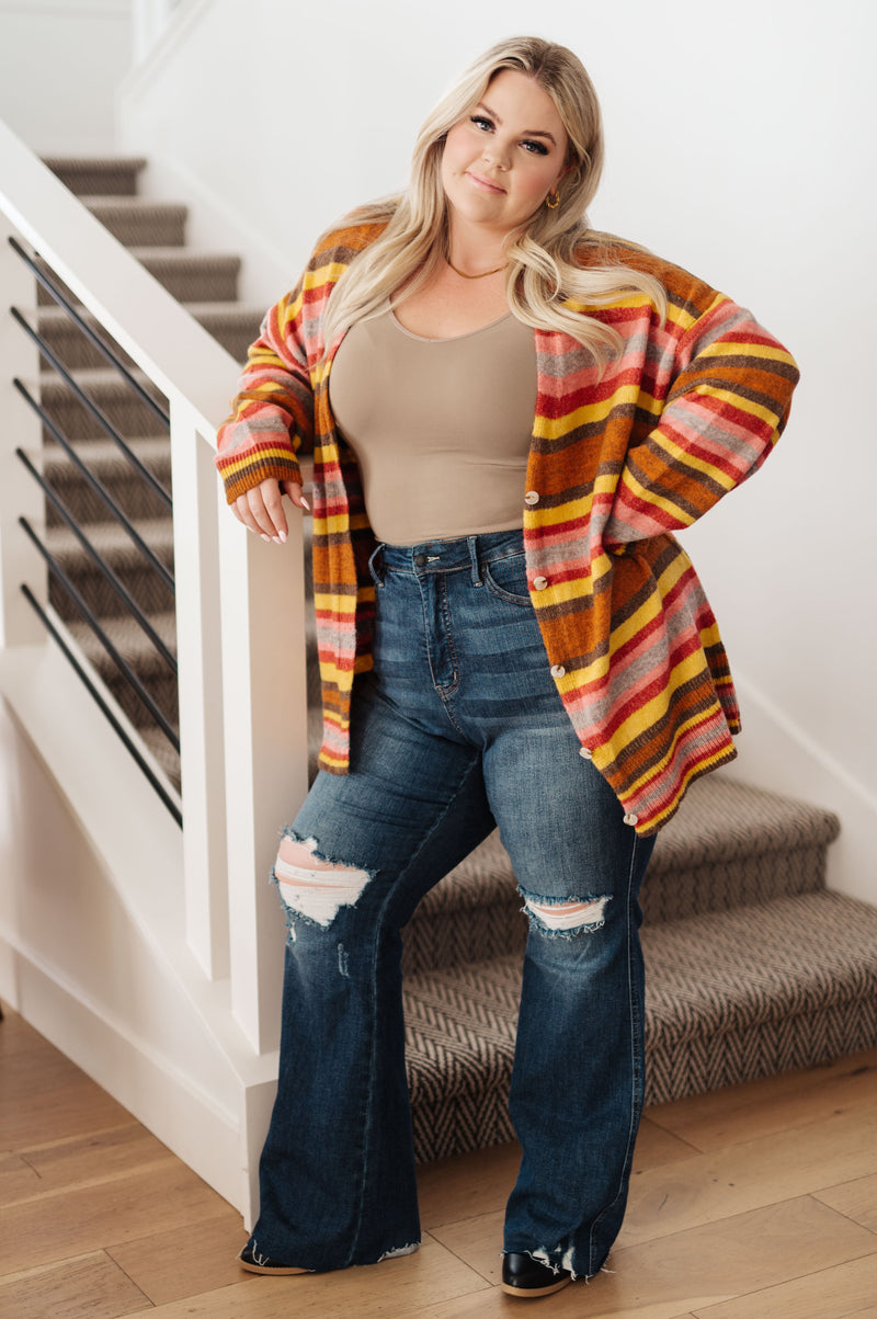 Henny Penny Striped Cardigan