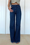 The Loretta Trouser Jean in Dark Wash