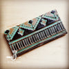 Embossed Leather Wallet-Turquoise Navajo 300L
