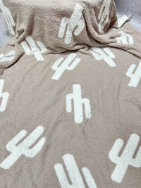 Gray Cactus Luxury Blanket - ETA 6/30