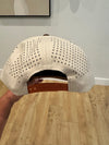 Support Your Local Bearded Dad Mens Leather patch on a Laser Perforated Hat