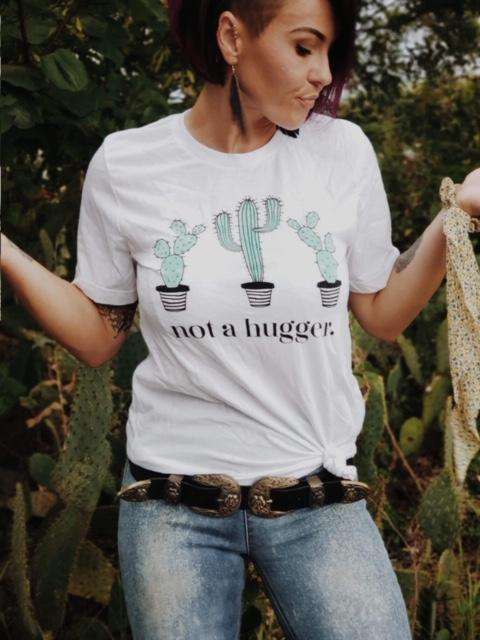 Not a Hugger | Funny T-Shirt | Ruby’s Rubbish®