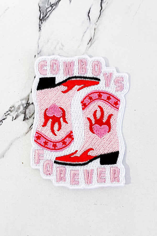 Pink Cowboys Forever Embroidered Patch - ETA 4/29