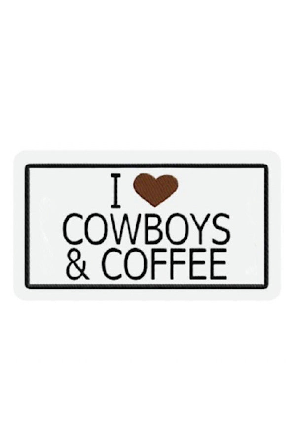 I Heart Cowboys & Coffee Sticker
