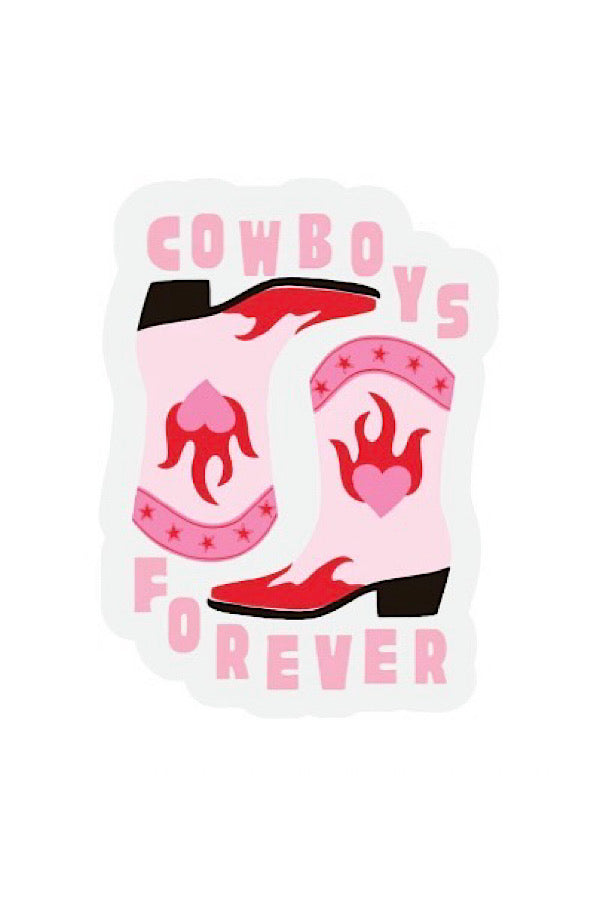 Pink Cowboys Forever Sticker