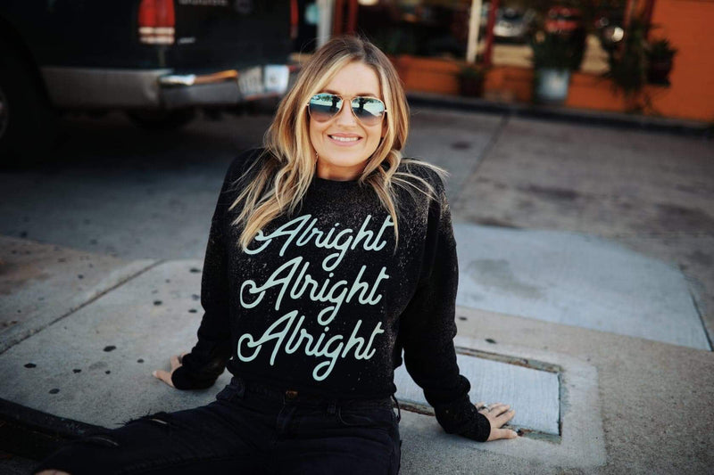 Alright Alright Alright | Women’s Crop Sweatshirt | Ruby’s Rubbish®