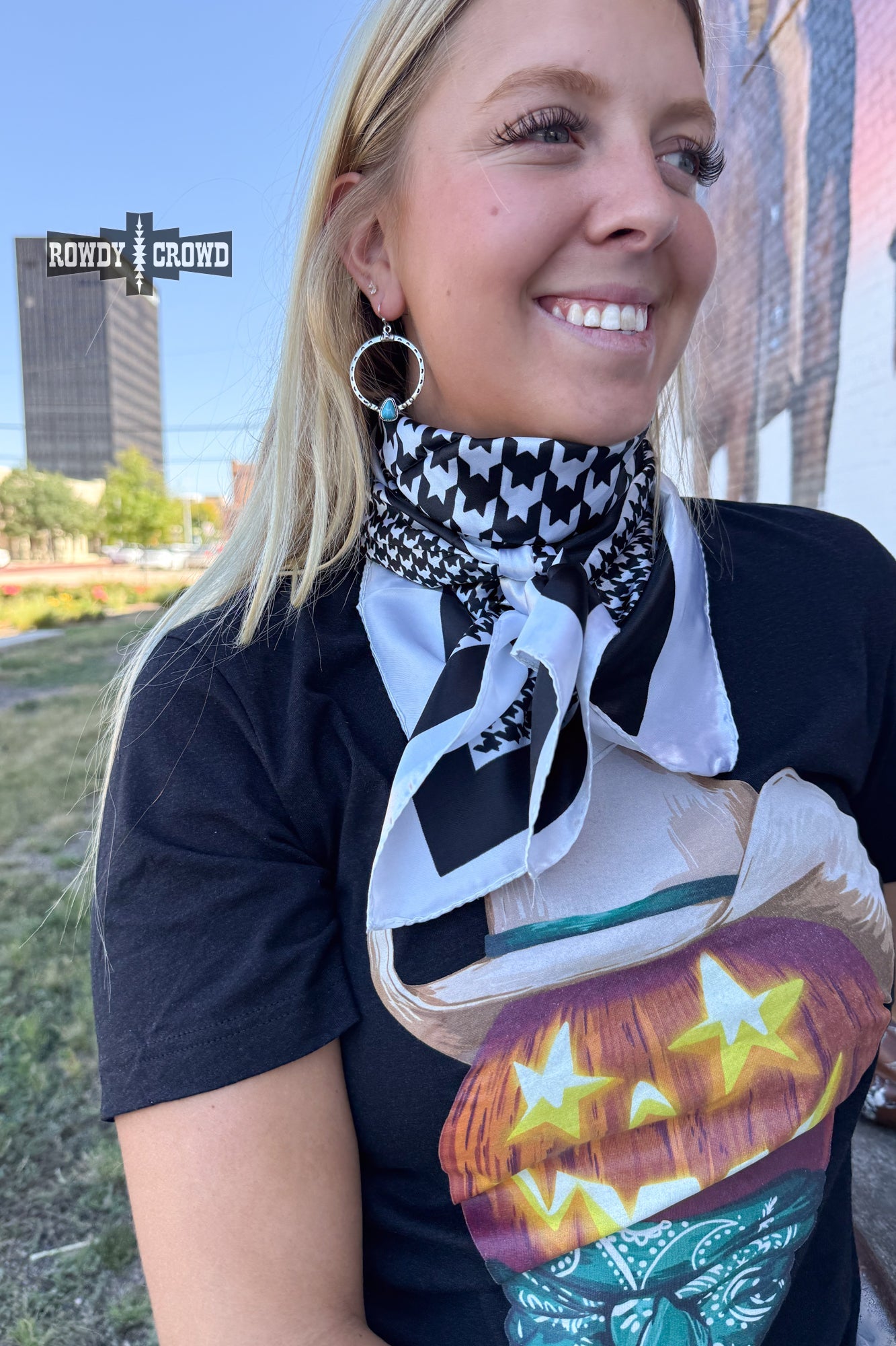 Howdy Houndstooth Wild Rag