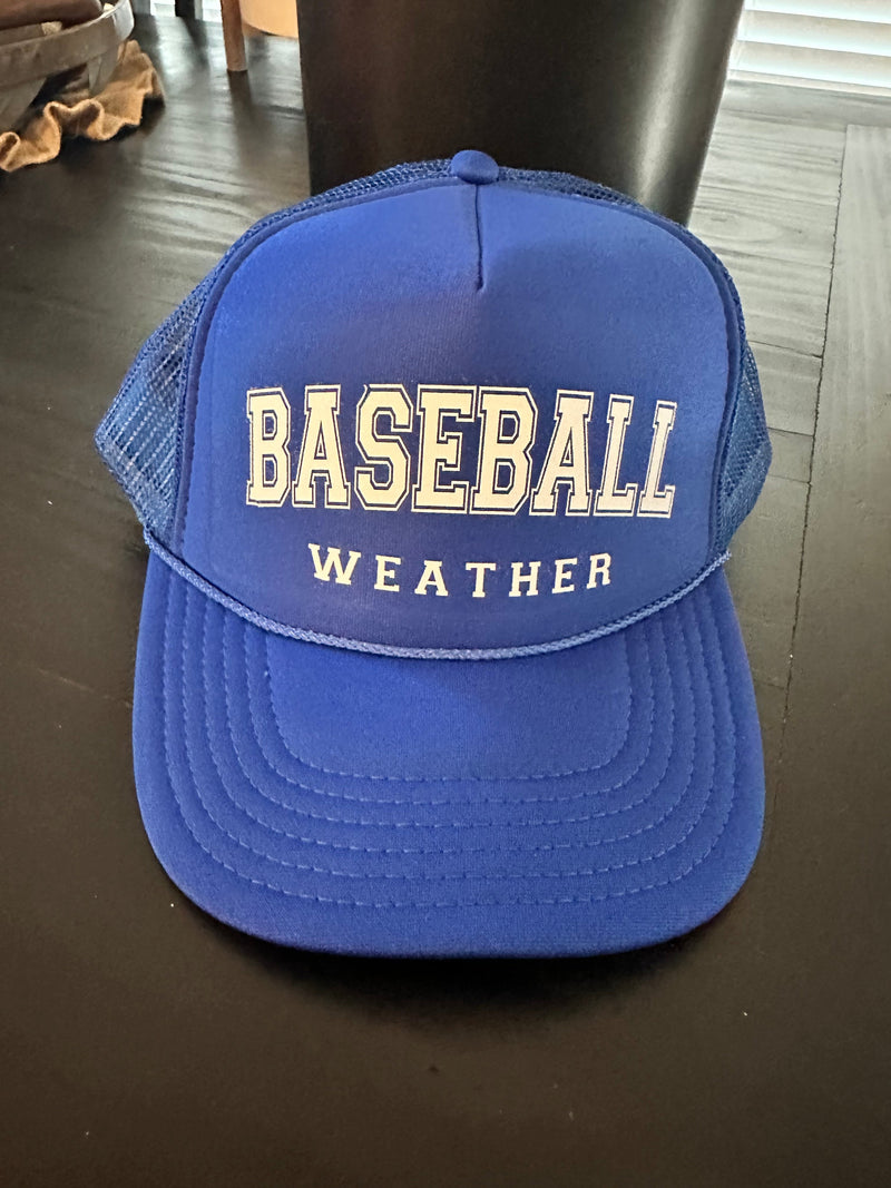 Baseball Weather DTF Printed Trucker Hat