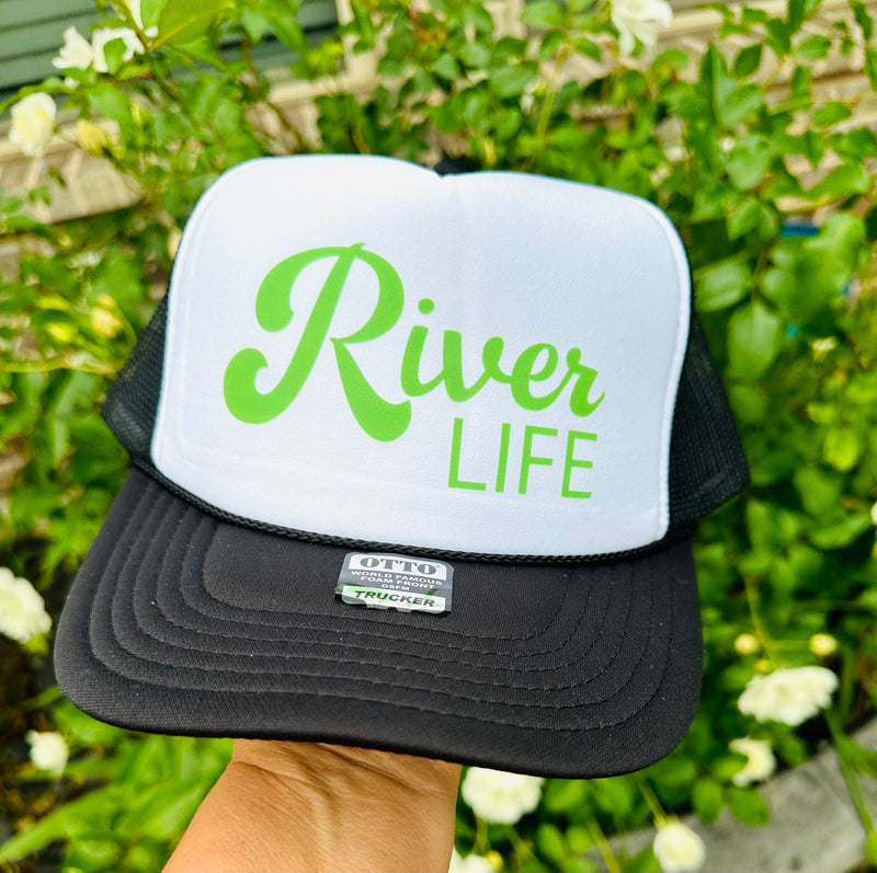 River Life DTF Printed Trucker Hat
