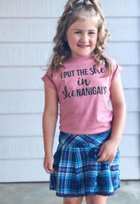 I Put the She in Shenanigans | Kid's T-Shirt | Ruby’s Rubbish®