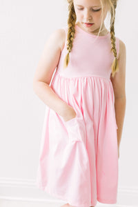 Bubblegum Pink Tank Pocket Twirl Dress