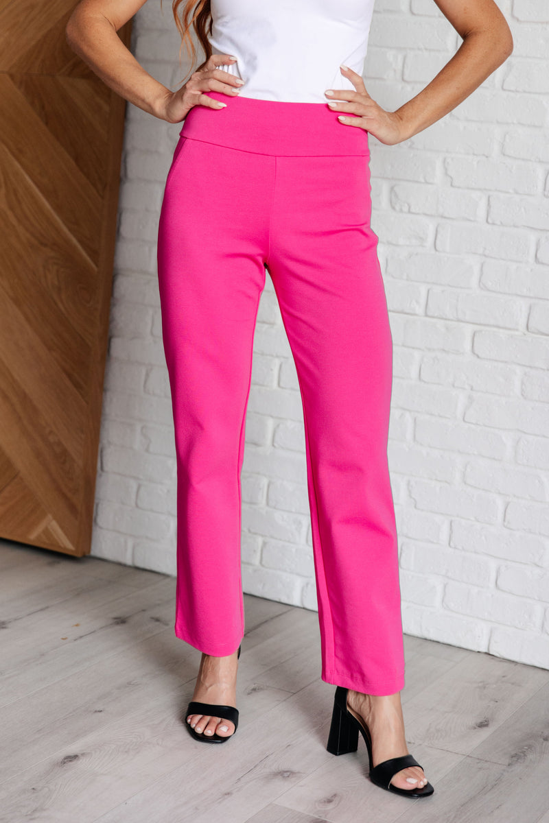 Magic Straight Pants in Hot Pink