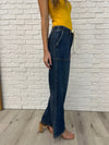 Melanie High Rise Drawstring Wide Leg Jeans