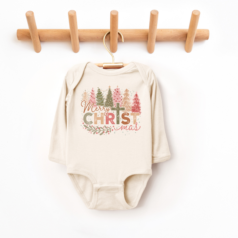 Merry Christmas Long Sleeve Infant Bodysuit