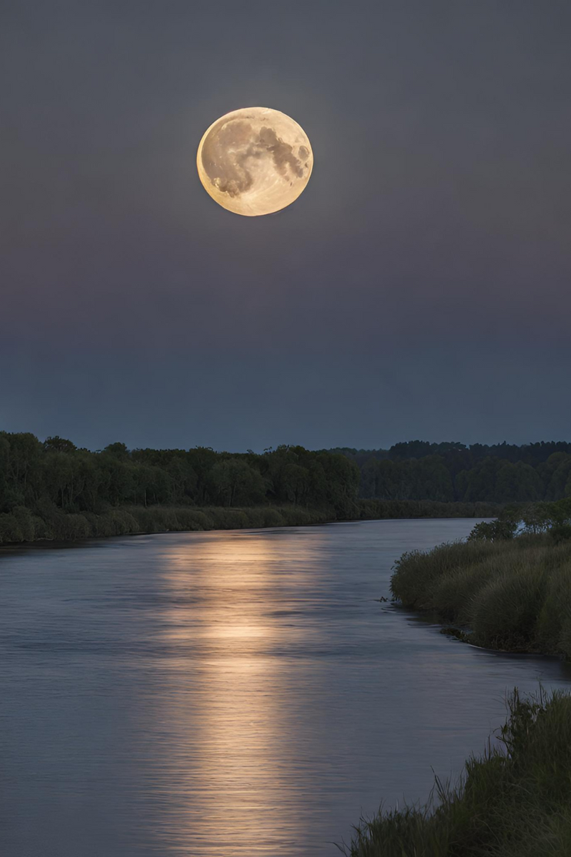 Moon Rise Over The Mississippi - 8 oz Candle Tin - Cotton Wick