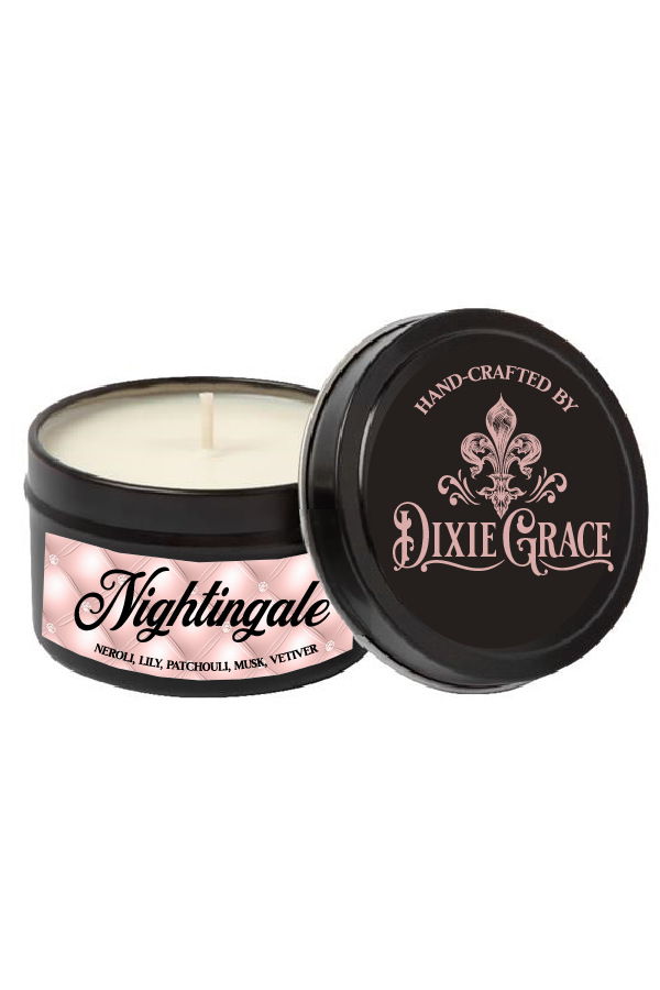 Nightingale - 8 oz Candle Tin - Cotton Wick