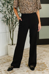 Peachy Keen Straight Leg Trousers in Black