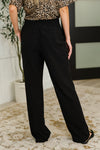 Peachy Keen Straight Leg Trousers in Black