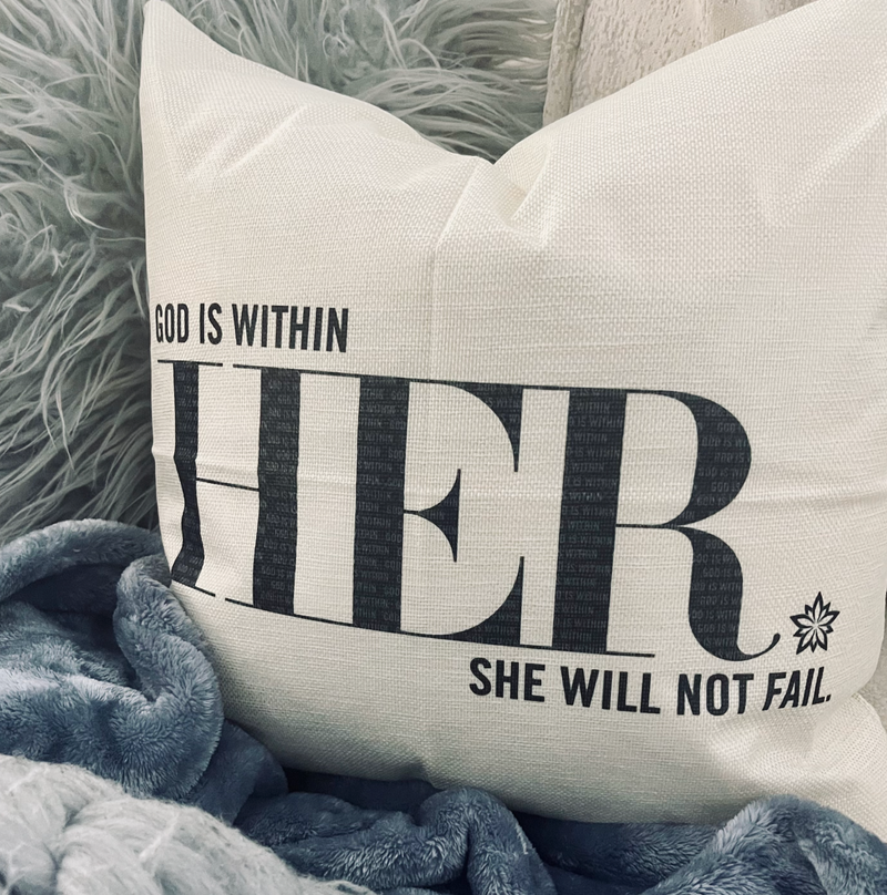 Love Notes: God Within Her Pillow Cover